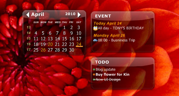 screen shot for desktop icalendar lite