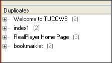 Find duplicate bookmarks