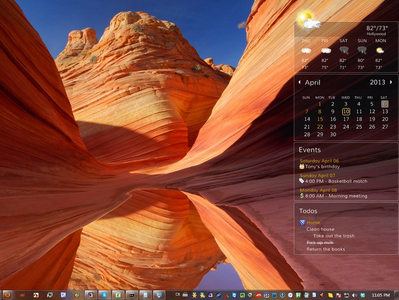 Desktop Calendar works with Google Calendar